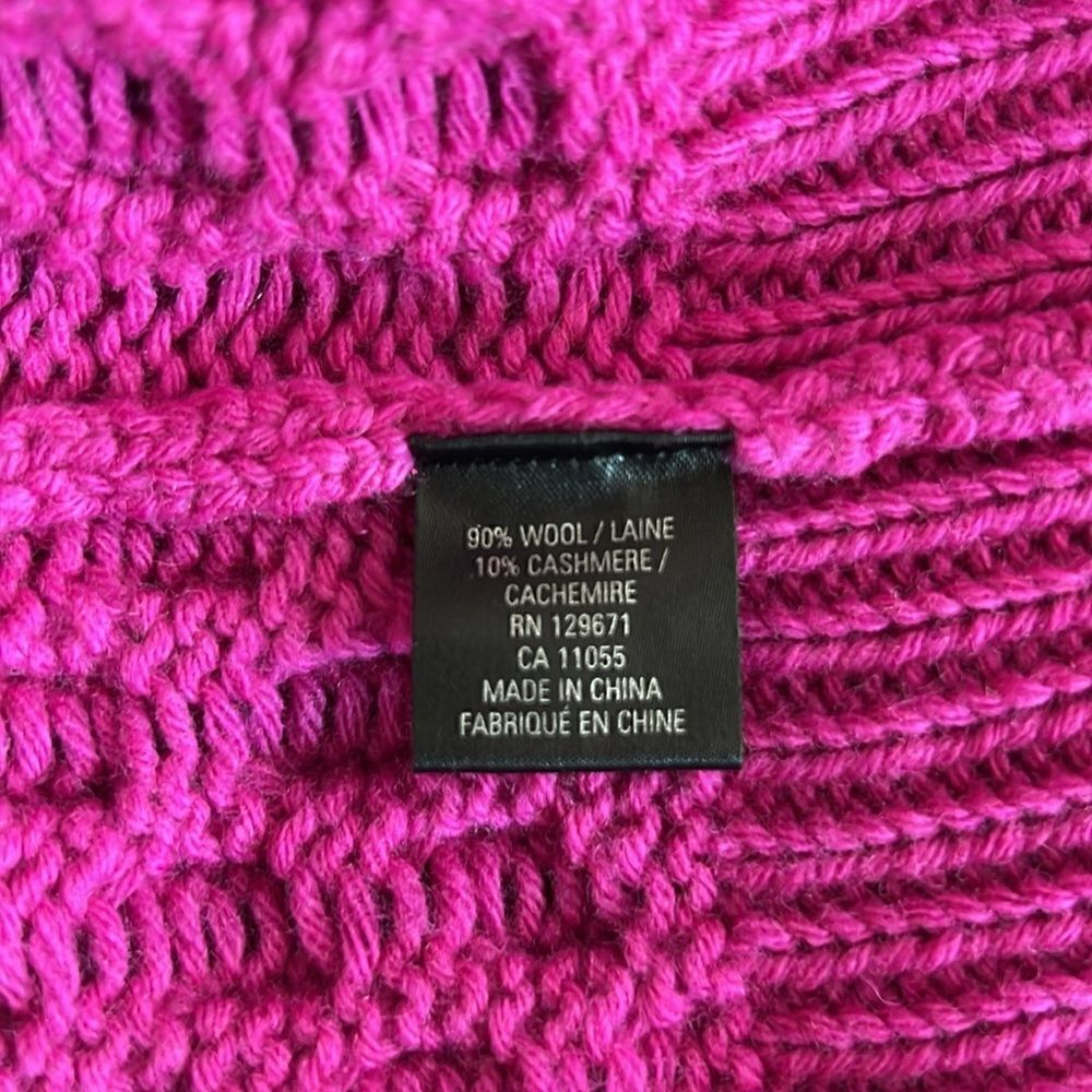 NWOT 360 Cashmere Hot Pink Chunky Knit Sweater Size S - Picture 4 of 7